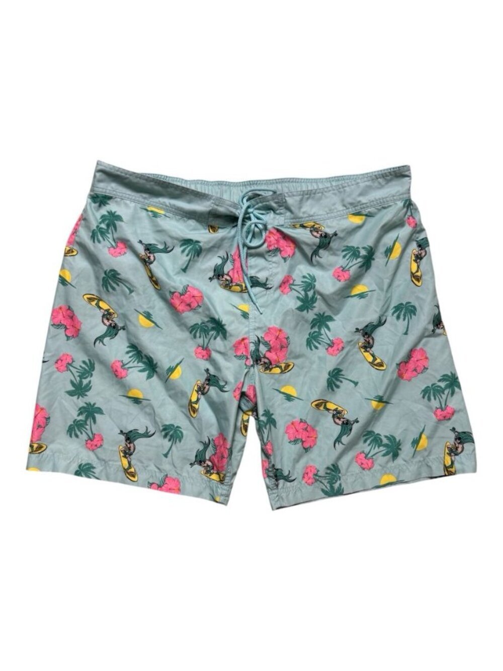 Batman Surf Swim Trunks XXL Tropical Hawaiian Board Shorts DC Comics